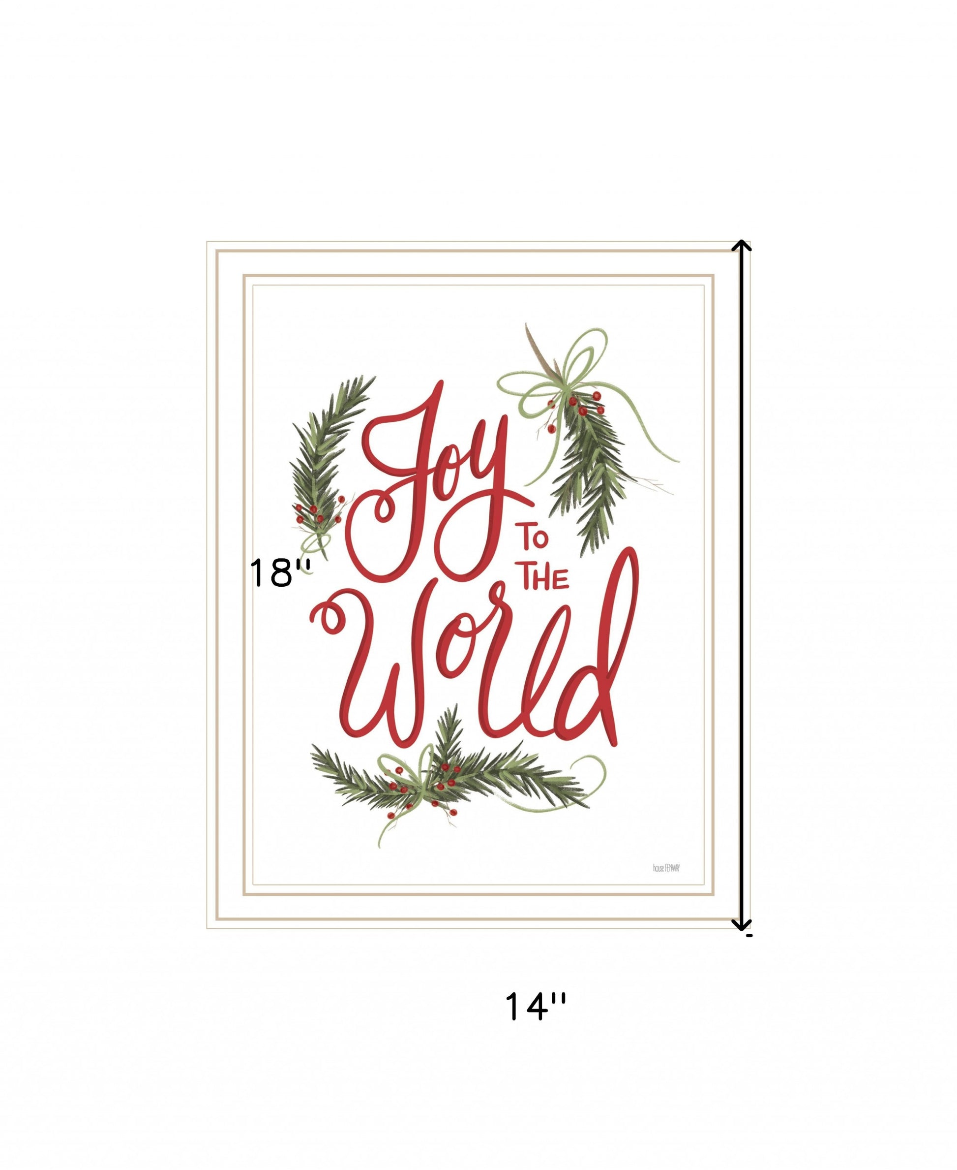 Joy to the World 1 White Framed Print Wall Art-4