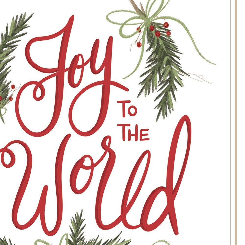 Joy to the World 1 White Framed Print Wall Art-2