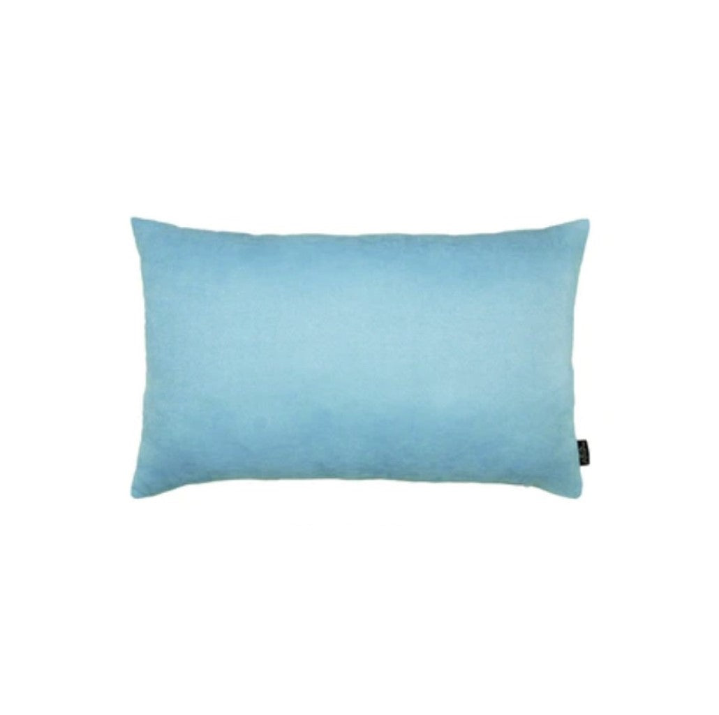 Set Of Two 12" X 20" Sky Blue Polyester Zippered Pillow Cover-0