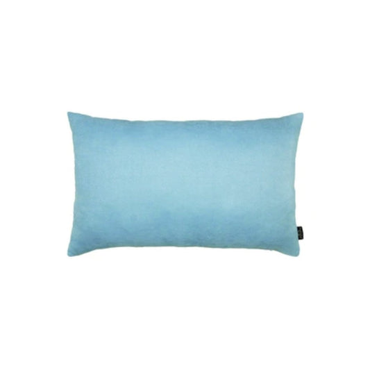 Set Of Two 12" X 20" Sky Blue Polyester Zippered Pillow Cover-0