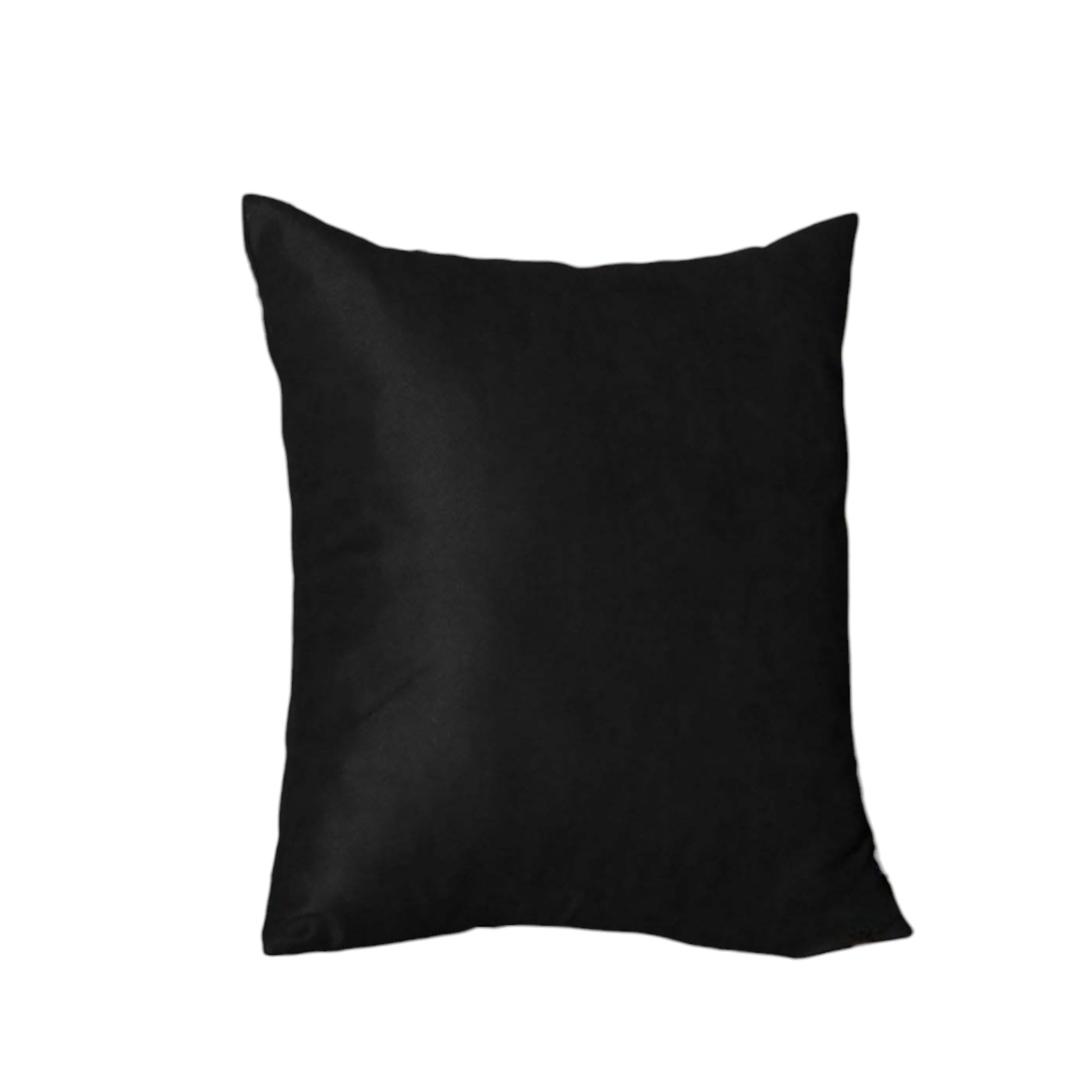 Set of Four 20" Black Fabric Throw Pillow Covers-1